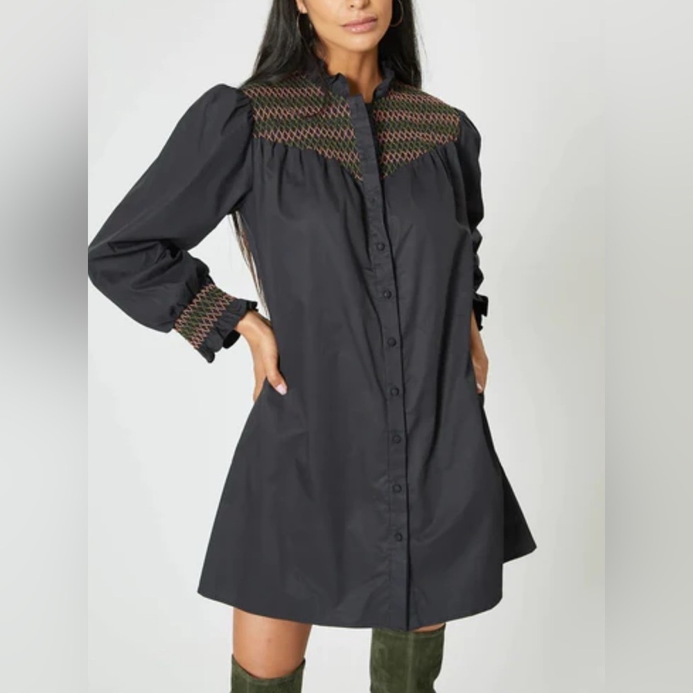 The Shirt Nicole Dress in Black Large